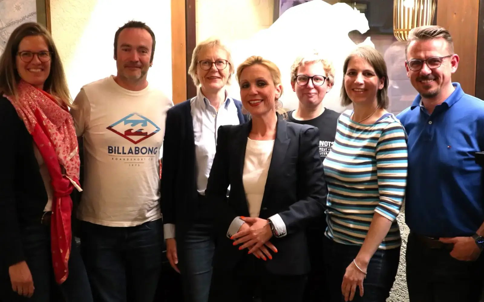 Der erweiterte Vorstand der KG „De 11 Pille“ (vl.): Alexandra Evers-Stephan (1. Kassiererin), Manuel Pohl (Öffentlichkeitsarbeit), Birgit Schramm (2. Kassiererin), Verena Säcker (Jugend/karnevalistischer Tanzsport), Christine Weyand (Technik/Aufbau),