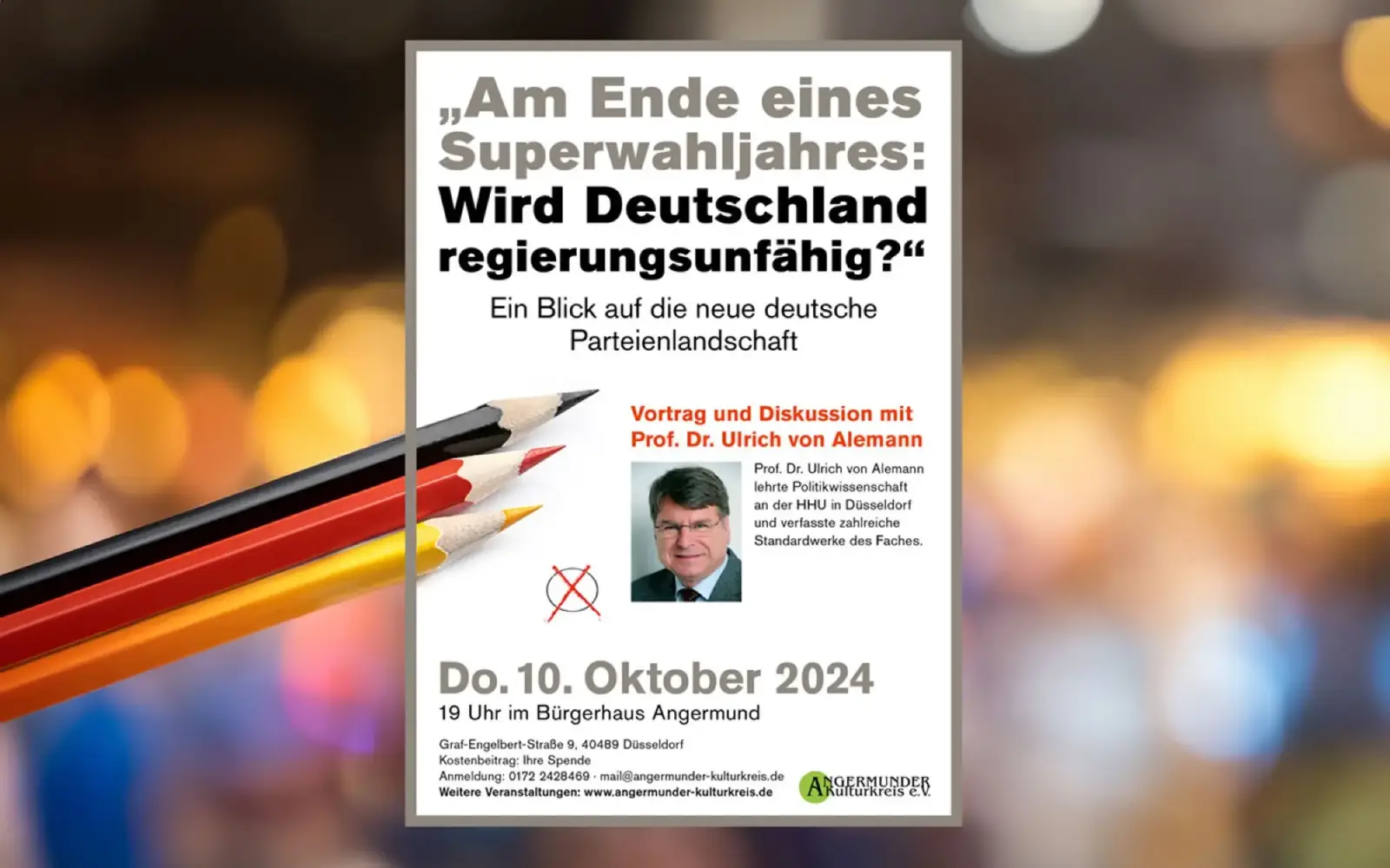 Vortrag zur Parteienlandschaft in Deutschland: Wird das Land regierungsunfähig?