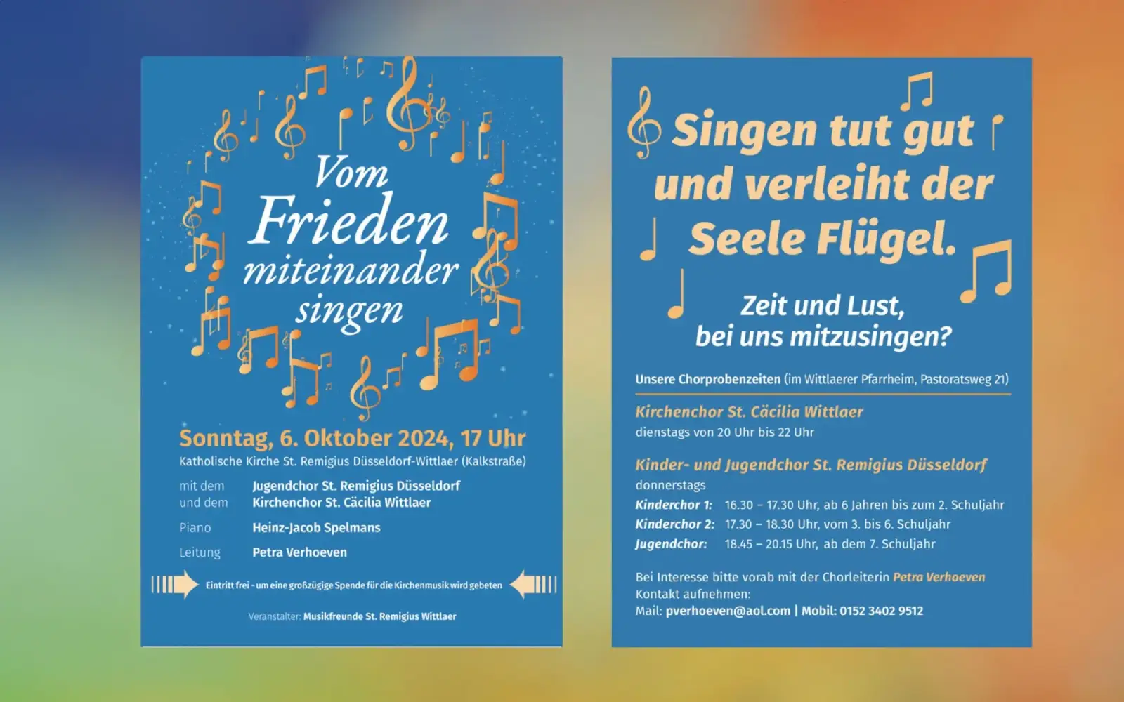 Chorkonzert in Wittlaer: Gemeinsam für den Frieden singen