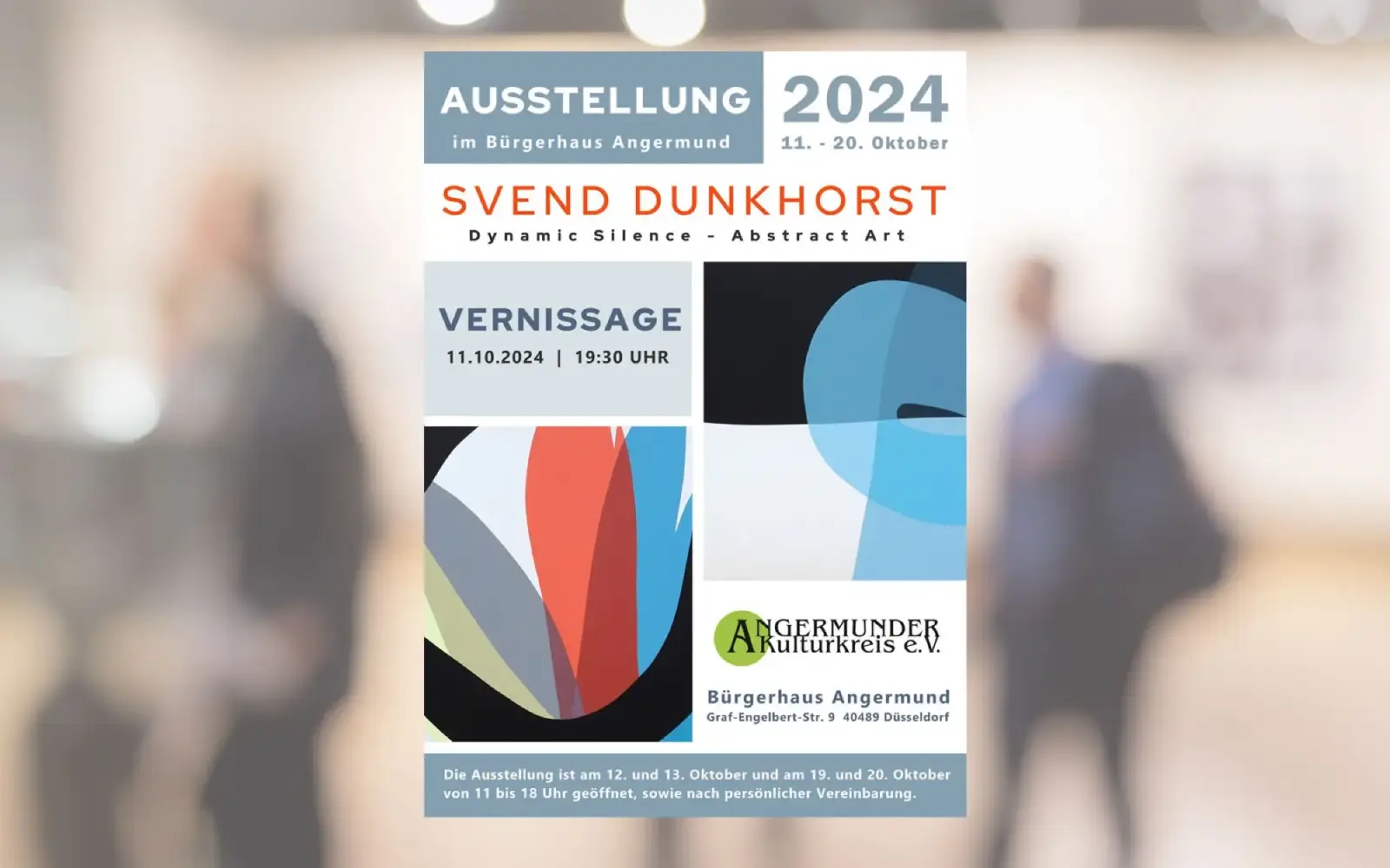 Einladung zur Ausstellung „Dynamic,Silence” von Svend Dunkhorst am 11. Oktober 2024