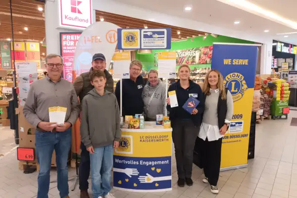 Lions Club Düsseldorf-Kaiserswerth sammelt 1.800 Euro für die Düsseldorfer Tafel