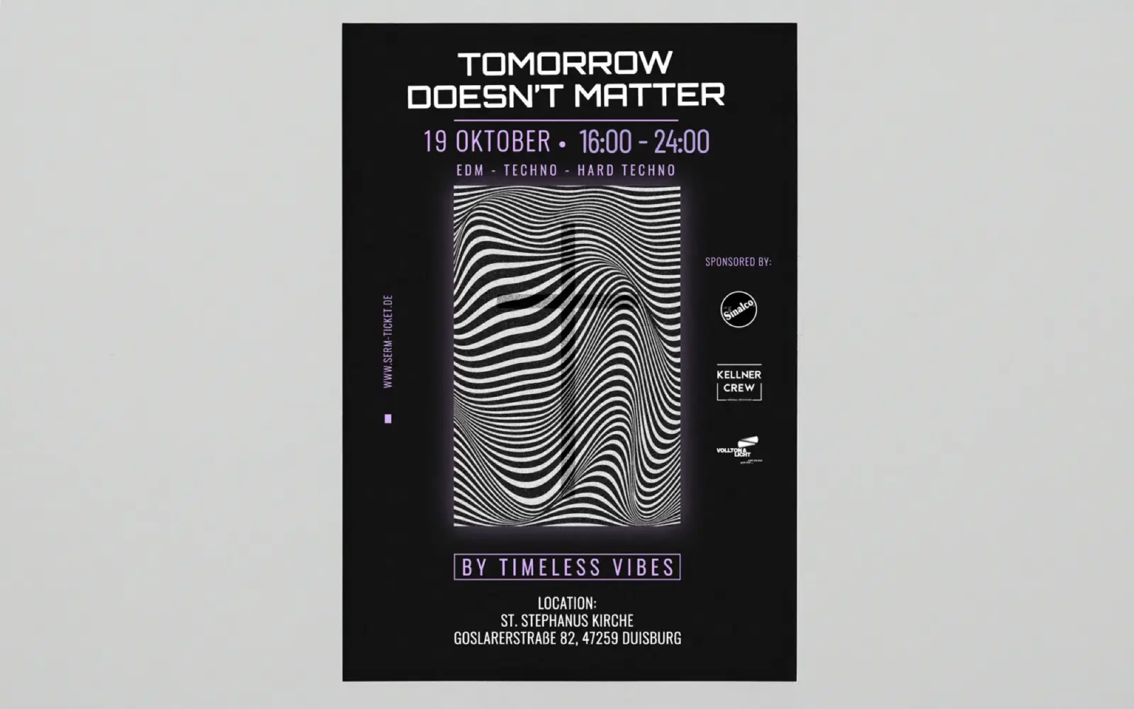 Festival in Ungelsheim: „Tomorrow doesn’t matter“ Plakat