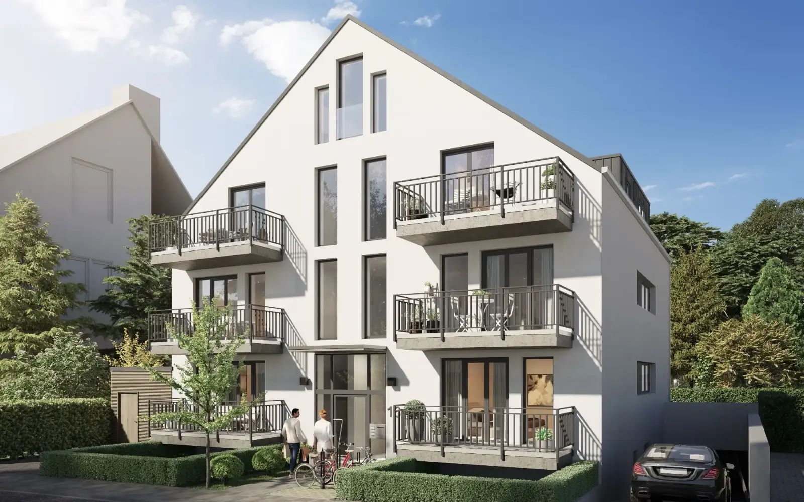 ANGER*KRONE Neubauprojekt im Herzen der Rosenstadt Angermund. Visualisierung: LUFT Immobilien