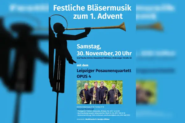 Festliche Bläsermusik zum 1. Advent mit dem Leipziger Posaunenquartett OPUS 4