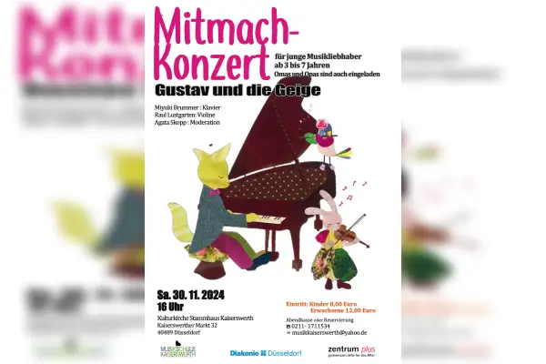 Mitmach-Konzert für Kinder in Musikschule Kaiserswerth