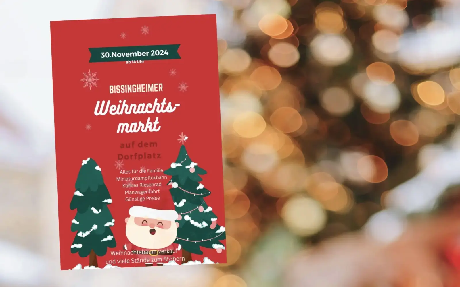 Mit Volldampf in die Adventszeit: Weihnachtsmarkt in Bissingheim