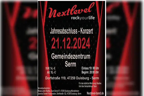 Jahresabschluss-Konzert der Band Nextlevel