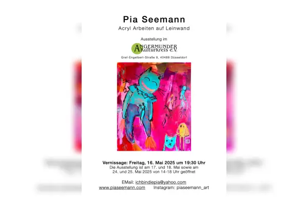 Vernissage „Erinnerungen aus meiner Kindheit“ – Acrylbilder von Pia Seemann