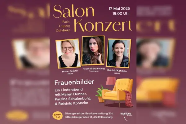 Salonkonzert im Bezirksamt Duisburg-Süd stellt Frauenbilder ins Zentrum