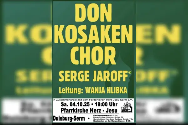 Don Kosaken Chor gastiert in Duisburg-Serm