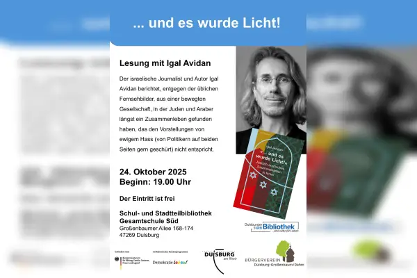 Lesung in Duisburg: Igal Avidan über jüdisch-arabisches Zusammenleben