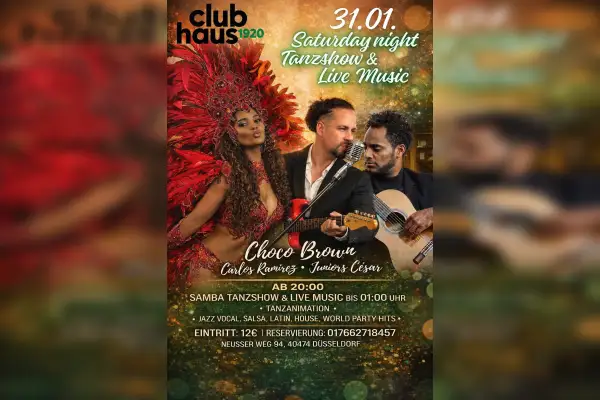 Saturday night Tanzshow & Live Music im Clubhaus 1920