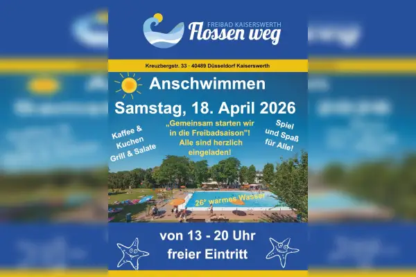 Anschwimmen – Saisoneröffnung Freibad Flossen weg