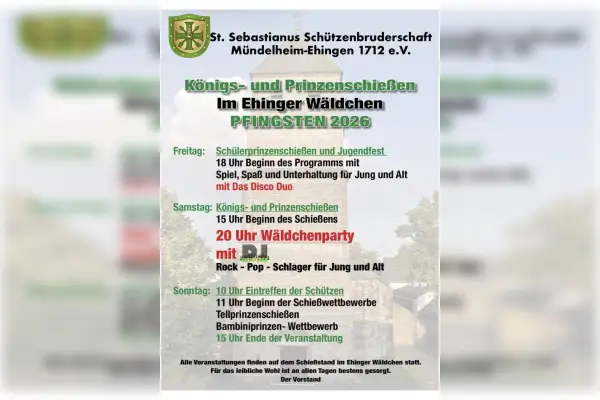 Königs- und Prinzenschießen im Ehinger Wäldchen