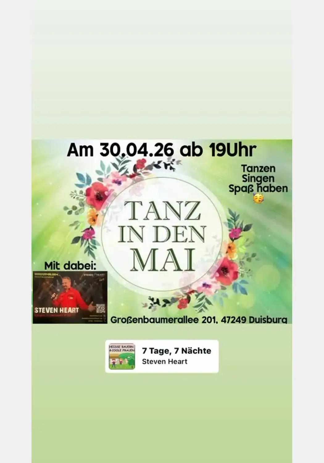 Tanz in den Mai mit Steven Heart