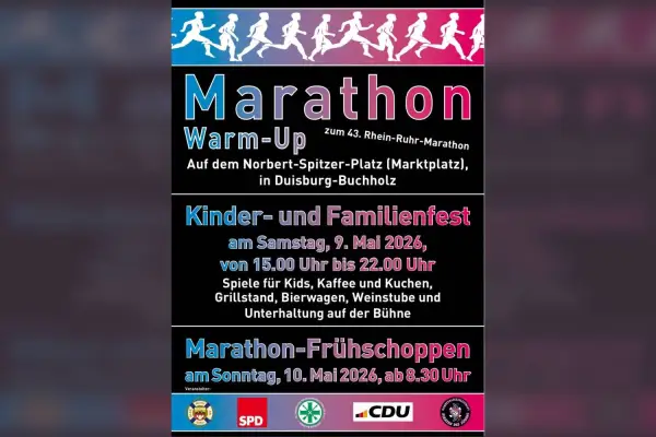 Feten und Straßensperrungen zum Rhein-Ruhr-Marathon am 10. Mai