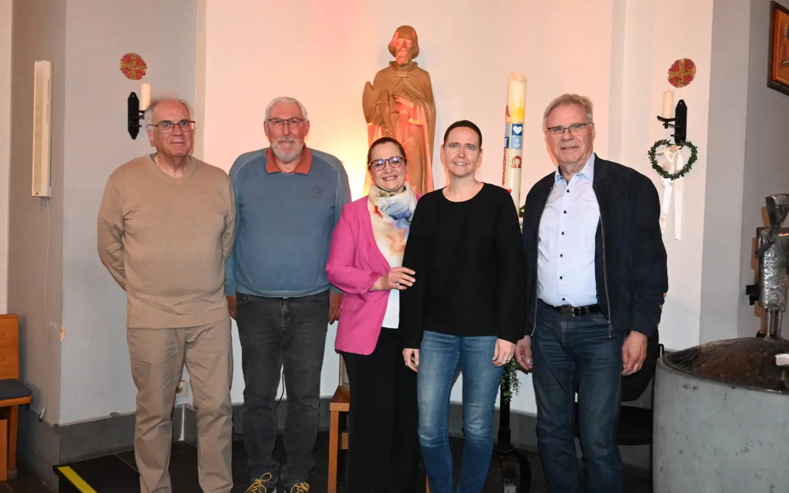 Führen den Förderverein Herz-Jesu Serm (von links): Michael Germ, Hermann Weitz, Faouzia Alhadjiui, Katrin Schumacher und Rainer Kreh. Foto: sam