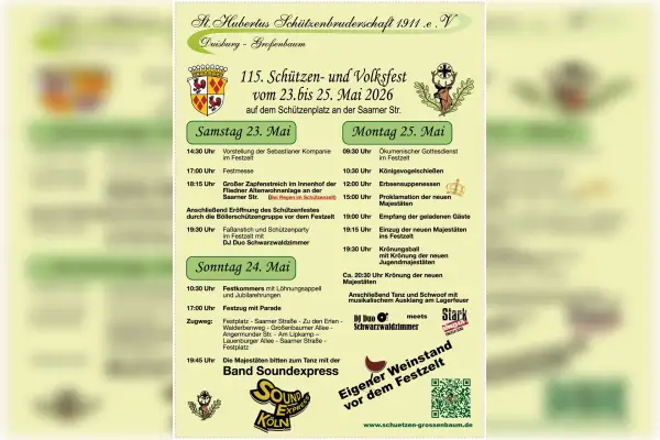 115. Schützenfest Großenbaum mit Krönung