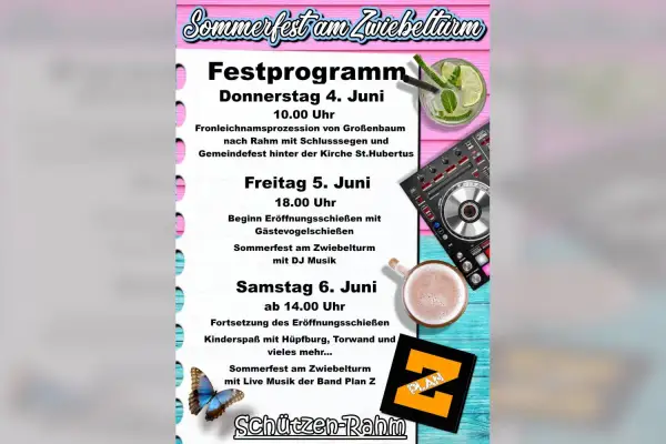 Sommerfest am Zwiebelturm mit Plan Z in Rahm