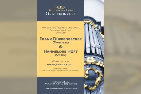 Orgelkonzert in Rahm mit Frank Düppenbecker und Hannelore Höft