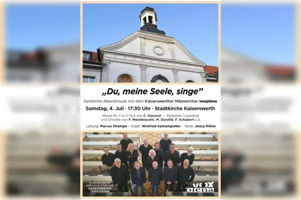 Abendmusik mit dem Männerchor VOX PLENA in Kaiserswerth