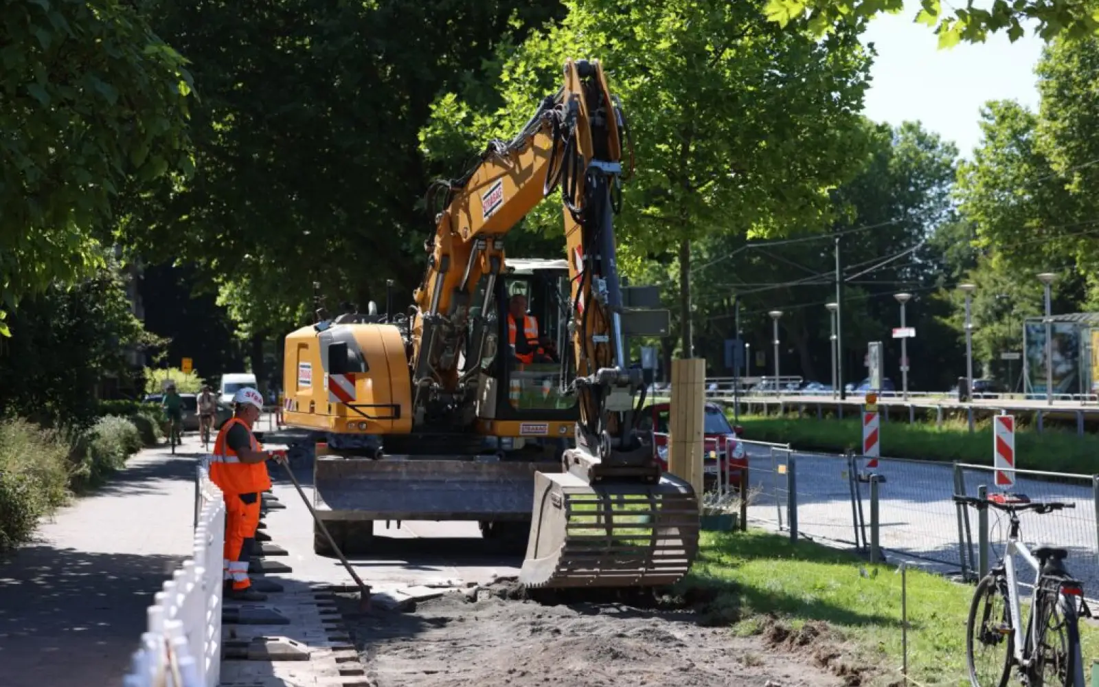Der 2,9 Kilometer lange Abschnitt der Radleitroute 1 wird von Golzheim bis Lohausen führen. Foto: Landeshauptstadt Düsseldorf / David Young