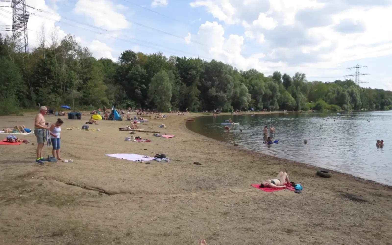 Nordstrand an einem heißen Sommertag im Jahr 2020. Foto: hs