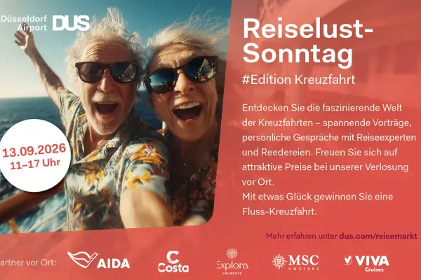 Reiselust-Sonntag am Flughafen widmet sich der Kreuzfahrt