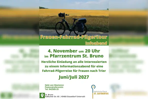 Nele van Meeteren stellt Fahrrad-Pilgertour für Frauen vor