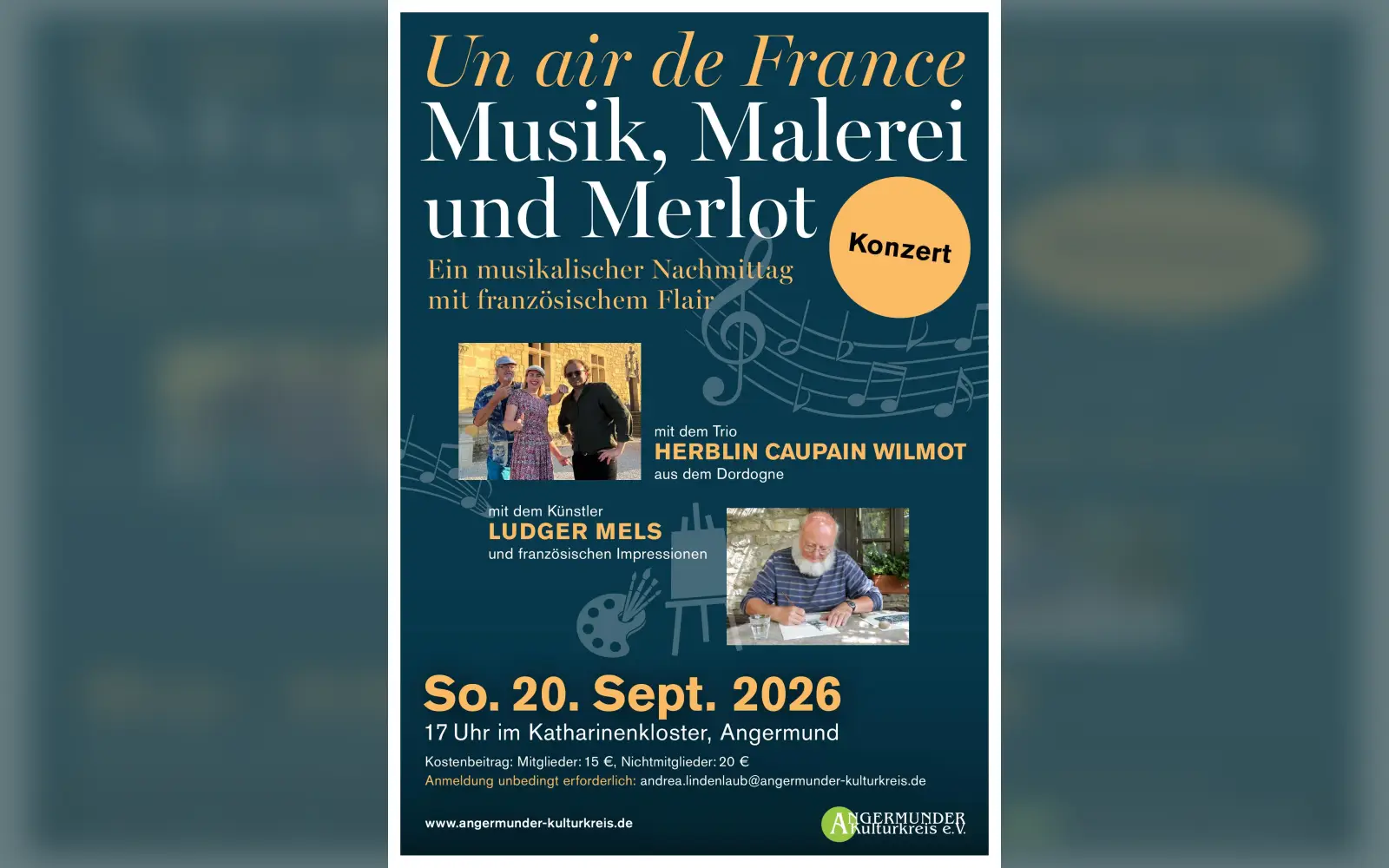Ein Trio aus der Dordogne spielt im Katharinenkloster Angermund Jazz und Chansons