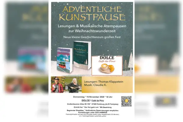 Adventliche Kunstpause mit Thomas Klappstein und Claudia K.