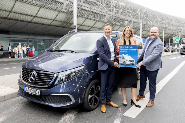 Ferngesteuerte Shuttles fahren am Flughafen Düsseldorf bis Ende September