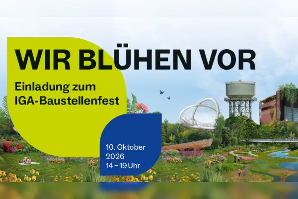 IGA-Baustellenfest am 10. Oktober im RheinPark