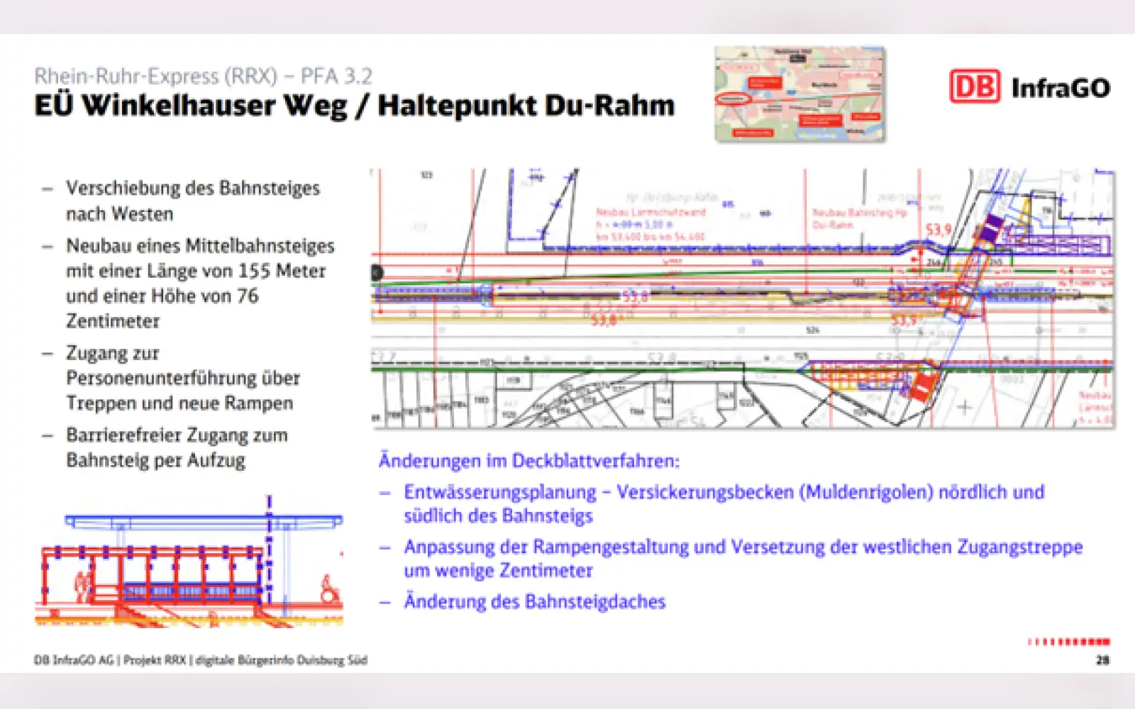 Der Bahnhof in Rahm soll neu und barrierefrei gebaut werden. Quelle: DB InfraGo AG