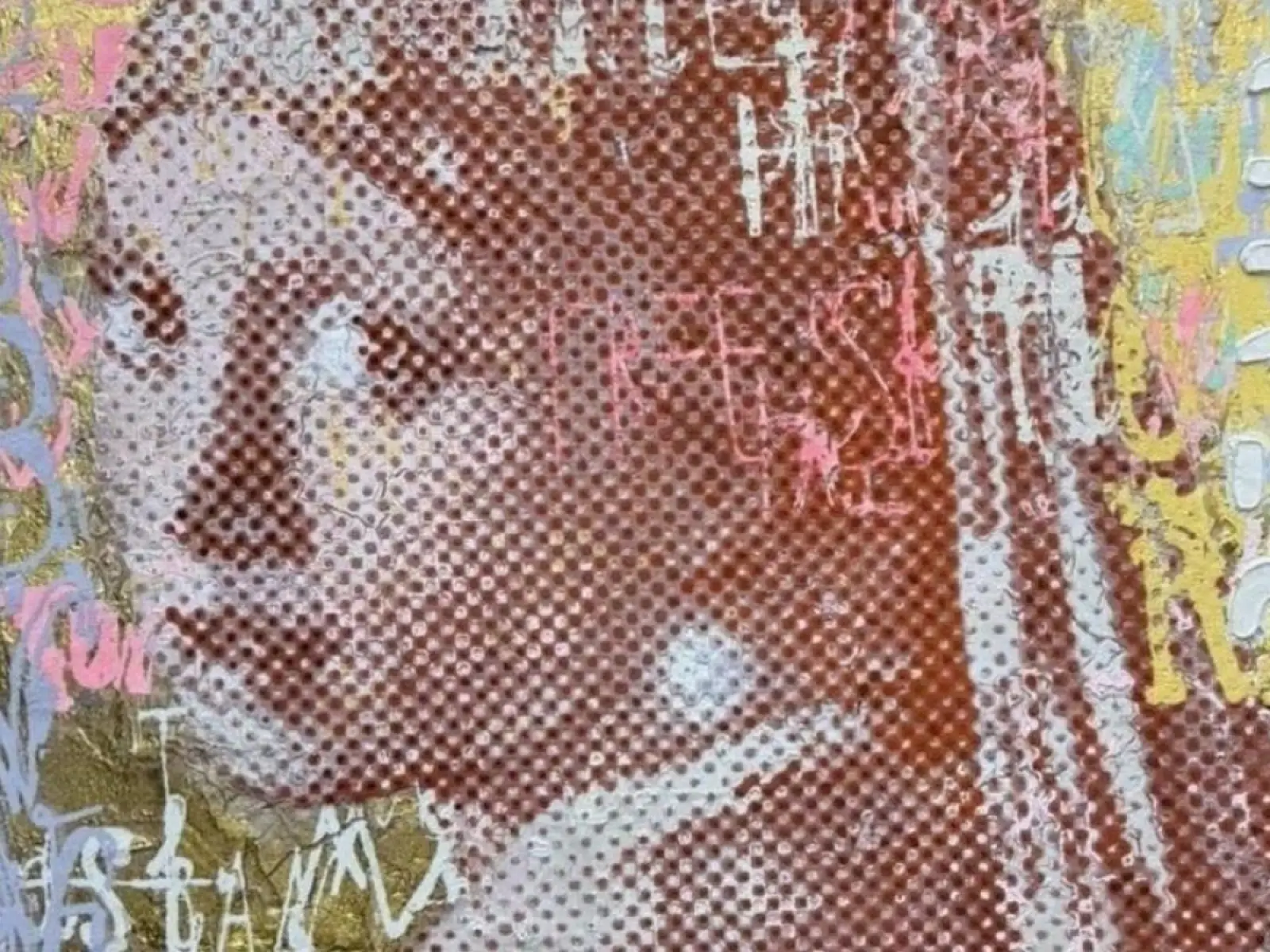 Patrizia Casagrandas Arbeit „Das Mädchen mit dem Perlenohrring" entstand 2026 als Sculptural Dot Painting auf recyceltem Material und gehört zur Ausstellung im Museum Kaiserswerth. Foto: Museum Kaiserswerth