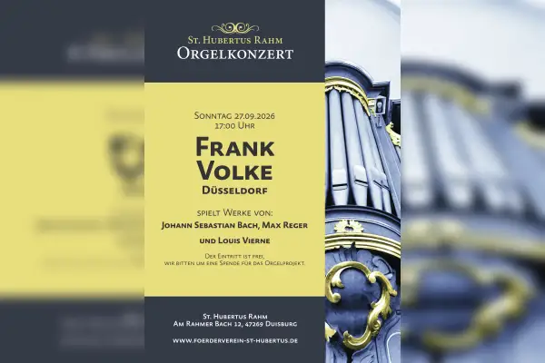 Orgelkonzert in Rahm mit Frank Volke