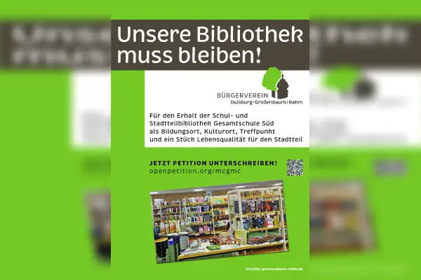 Schul- und Stadtteilbibliothek der Gesamtschule Duisburg-Süd steht auf der Kippe