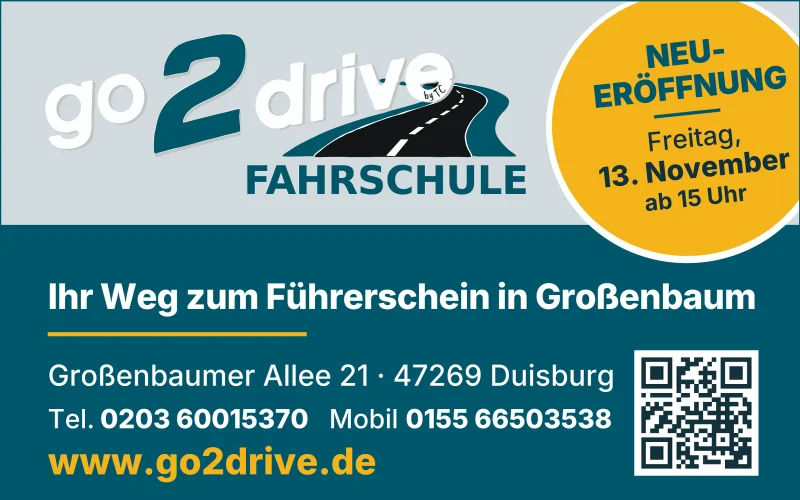 go2drive Fahrschule Neueröffnung 13.11.2026 (Zugabe)