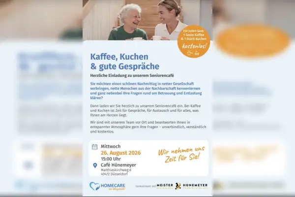 Kaffee, Kuchen und gute Gespräche im Seniorencafé