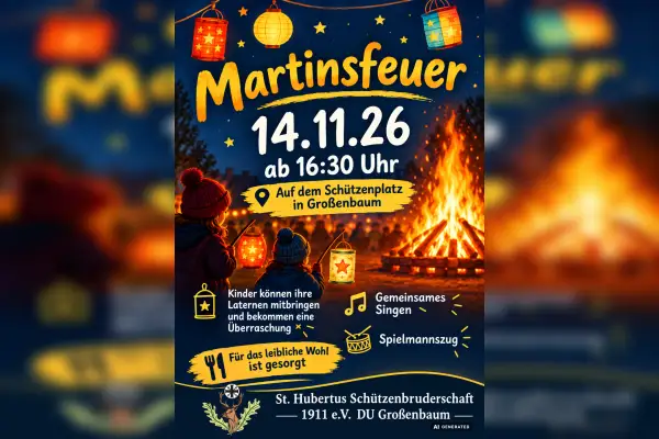 Martinsfeuer in Großenbaum