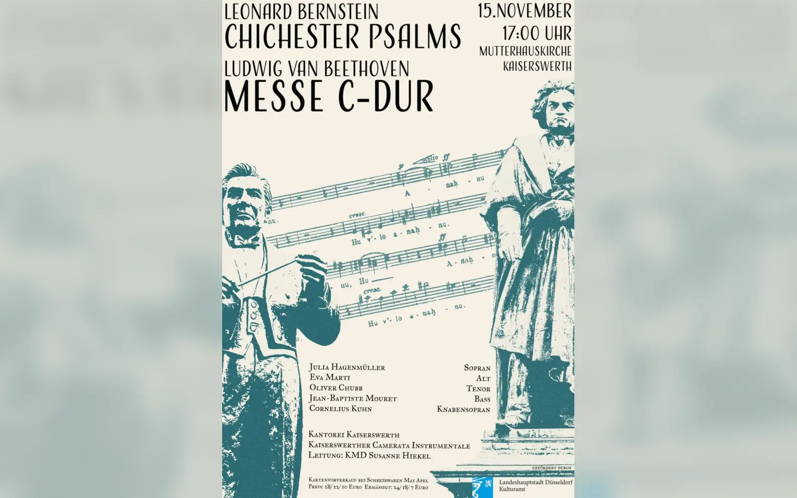 Kantorei Kaiserswerth singt am Volkstrauertag Bernstein und Beethoven