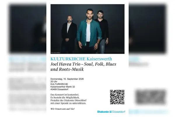 Joel Havea Trio spielt in der Kulturkirche Kaiserswerth