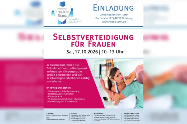 Selbstverteidigung für Frauen im Gemeindezentrum Serm