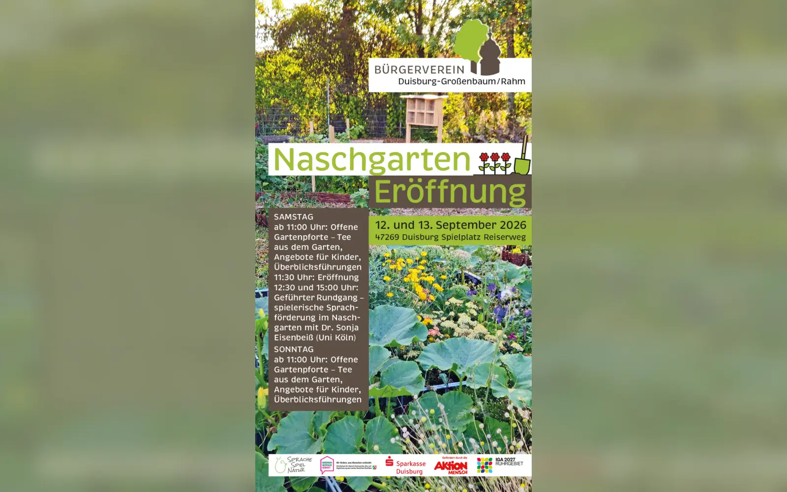 Sprach- und Naschgarten feiert am 12. September Eröffnung