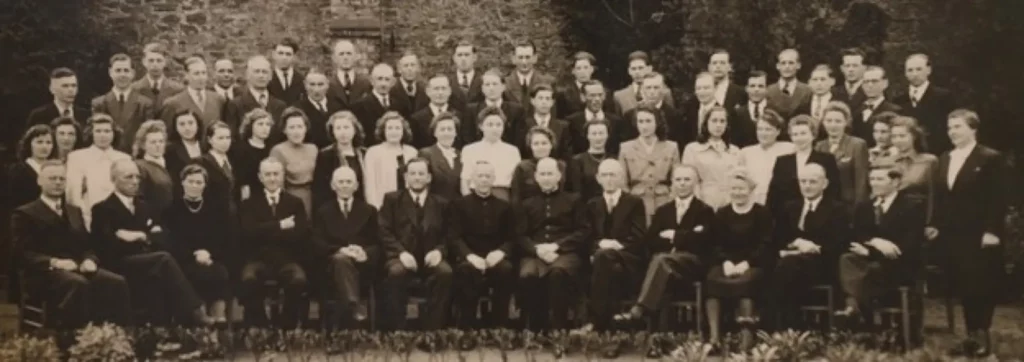 Der St. Agnes-Chor Angermund im Jahre 1949 mit über 60 Personen anlässlich des 50jährigen Bestehens, Foto: St. Agnes-Chor