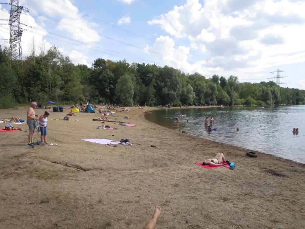 Nordstrand an einem heißen Sommertag im Jahr 2020. Foto: hs