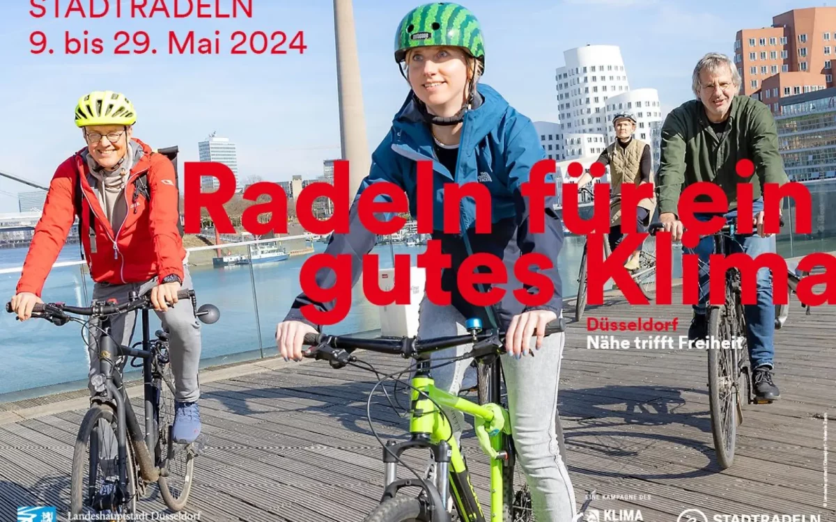 Vom 9. Mai bis 29. Mai sammeln Teams im Rahmen von "Stadtradeln" wieder Kilometer © Landeshauptstadt Düsseldorf