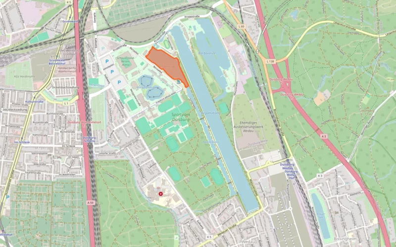 Bertasee in Duisburg © OpenStreetMap Mitwirkende