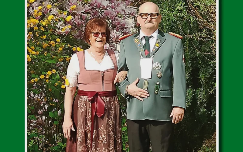 Beim Jubiläums-Schützenfest stehen König Jürgen Herrmanns und seine Königin Angelika Förster im Mittelpunkt. Am Montag werden die neuen Majestäten ermittelt. Foto: privat