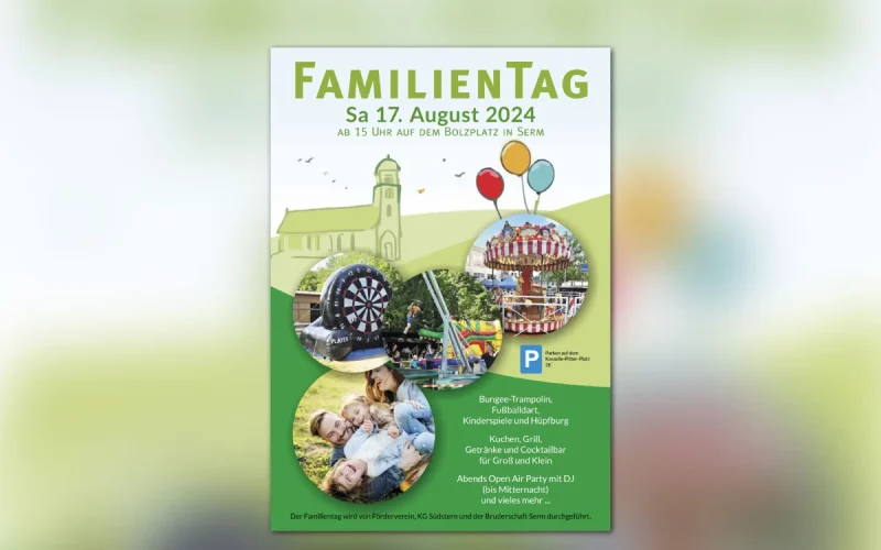 Ein buntes Programm wartet auf große und kleine Gäste beim Familientag in Serm am 17. August.